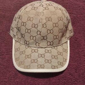 Beige Monogram Baseball Cap
